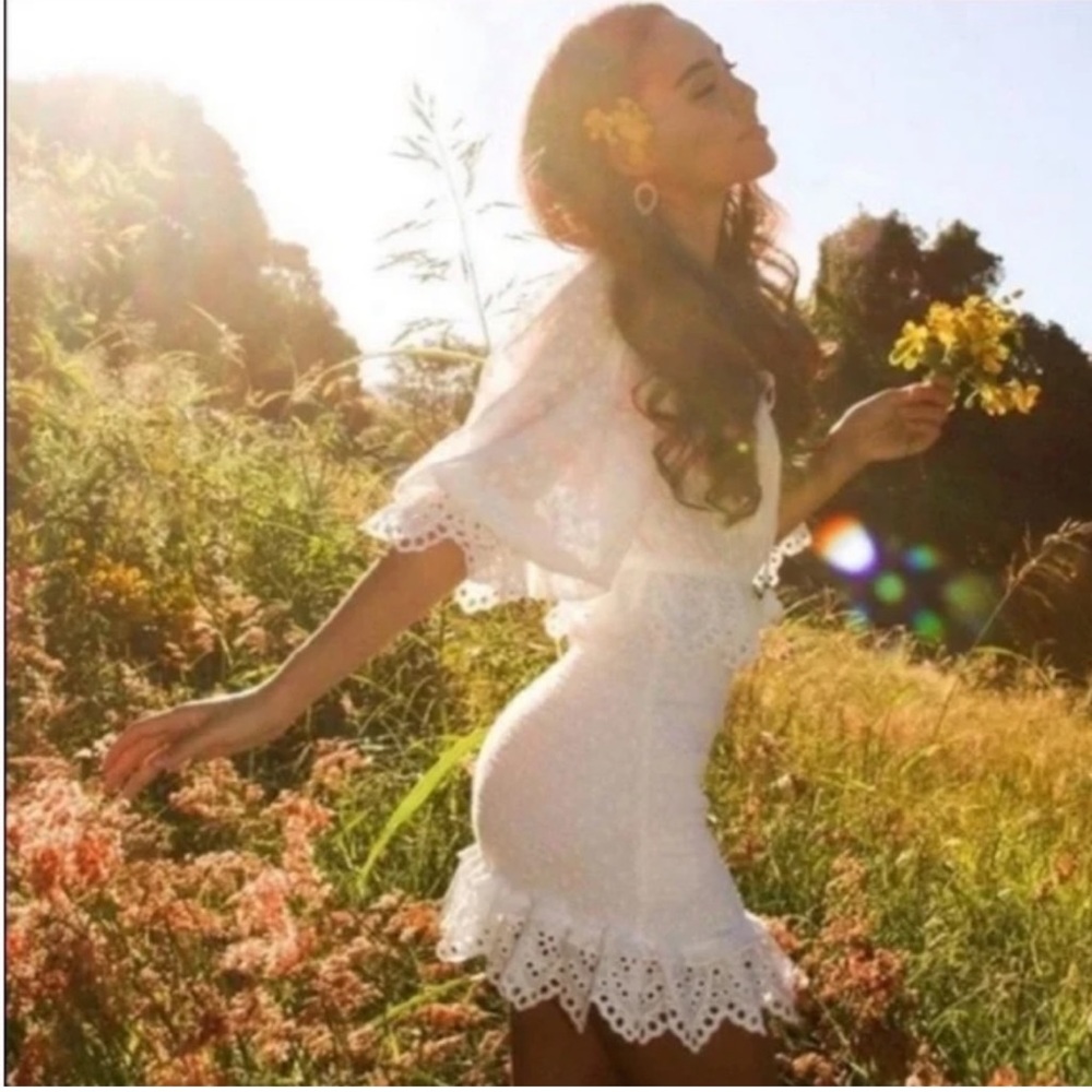 Spell & gypsy daisy chain dress white eyelet
